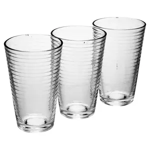 URBNLIVING 300ml 6 Pcs London Drinking Patterned Cup Water Juice Cocktail Tumbler Glassware Sets