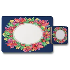 Holly & Bright Leaves (Placemat & Coaster Set) / Default Title