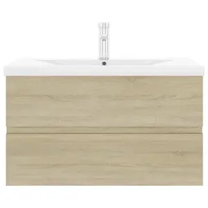 Berkfield Sink Cabinet with Built-in Basin Sonoma Oak Engineered Wood