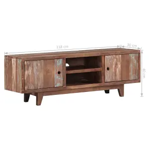 Berkfield TV Cabinet Solid Acacia Wood Vintage 118x30x40 cm