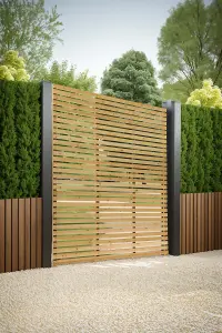 Pine Wooden Garden Fence Panel Privacy Picket Fence Panel 7x6ft