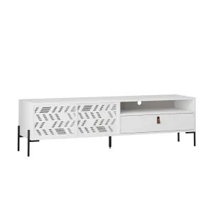 Decortie Dionysos Modern TV Unit Multimedia Centre with Storage TV Cabinet White 170cm