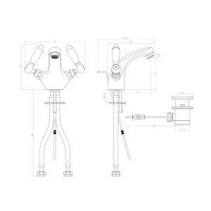 GoodHome Brean Basin Mono mixer Tap