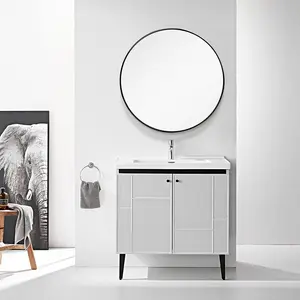 Mccollister Metal Flat Wall Mirror Matt Black / 61cm H x 61cm W