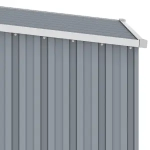 vidaXL Garden Shed Grey 87x98x159 cm Galvanised Steel