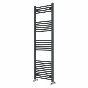 Right Radiators 1600x500 mm Straight Heated Towel Rail Radiator Bathroom Ladder Warmer Anthracite