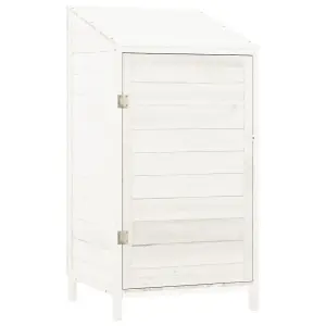 vidaXL Garden Shed White 55x52x112 cm Solid Wood Fir