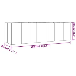 Berkfield Garden Raised Bed 280x80x80 cm Corten Steel