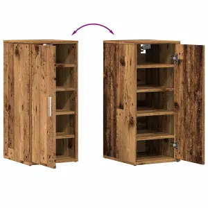 Berkfield Shoe Cabinets 2 pcs Old Wood 32x35x70 cm Engineered Wood