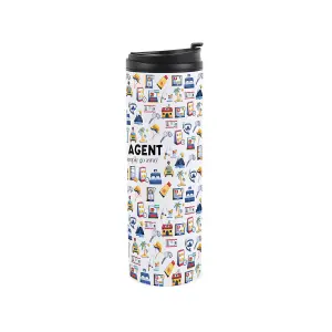 Travel Agent Travel Mug - Novelty Holiday Sales Gift - Stainless Steel Vacuum-Sealed Double-Walled Hot/Cold Drinks Travel Flask