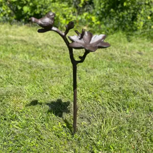 Ornate Cast Iron Wild Bird Flower Dish Bird Feeder