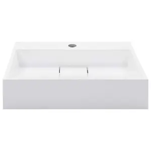 Wash Basin 50x38x13 cm Mineral Cast/Marble Cast White