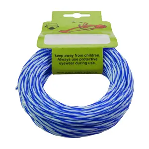 15m x2.40mm of strimmer/trimmer line,blue/white twist line gives you more cutting edge for cleaner and quicker cut