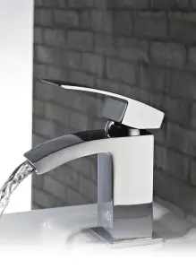 Keenware KBT-538 Belgravia II XL Square Curved Basin Tap: Chrome