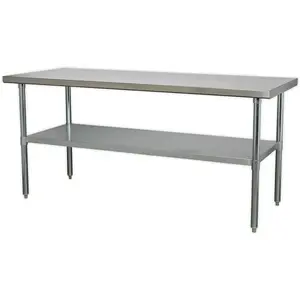 1.8m Stainless Steel Workbench with Adjustable Shelf for Kitchen and Workshop Use