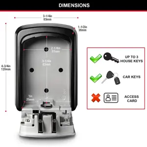 Master Lock Wall-mounted External Combination Key safe Medium