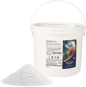 BLUE SPARKLE 10 Kg Chlorine Granules Water Treatment for Rapid Disinfecting and Cleaning of Hot Tub Spa and Swimming Pool