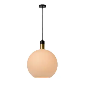 Lucide Julius Vintage Pendant Light 40cm - 1xE27 - Opal