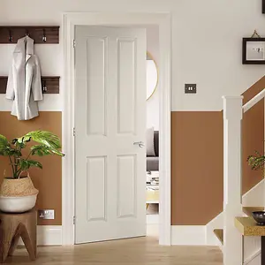 Canterbury White Internal Fire Door - Grained