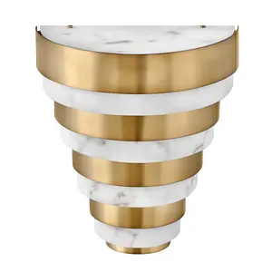 Luminosa Hinkley Echelon Integrated LED Flush Wall Lamp Heritage Brass, 3000K