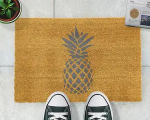 Pineapple Grey Doormat - Regular 60x40cm