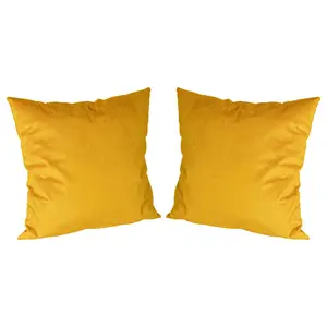 Square Throw Cushion (Set of 2) Yellow