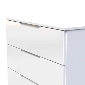 Milan Ready assembled White 3 Drawer Chest (H)685mm (W)740mm (D)390mm