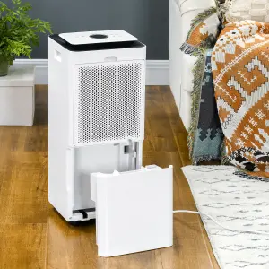 HOMCOM 16L/Day Portable Quiet Air Dehumidifier with Purifier, Timer, 5 Modes