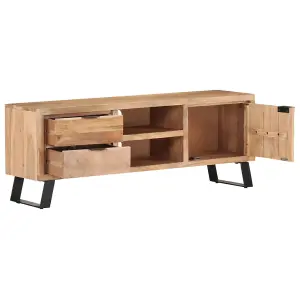 Berkfield TV Cabinet 120x30x42 cm Solid Acacia Wood with Live Edges