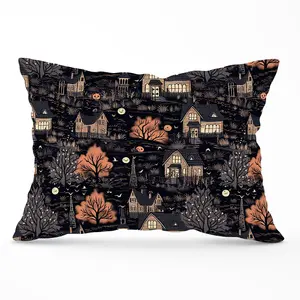 Spooky Haunted Houses Pattern Cushions 33cm x 48cm