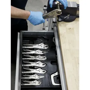 10 Piece Locking Pliers C-Clamp Set - Deep Cut Jaws - Chrome Vanadium Steel