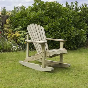 Zest Lily Wooden Rocking Chair Relax Seat Garden Lounger Arm Chair