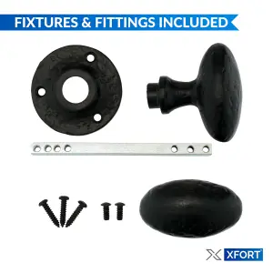 XFORT Smithy's Range Oval Shaped Rim Knob Black Antique