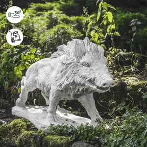 Large wild boar stone  Garden statue