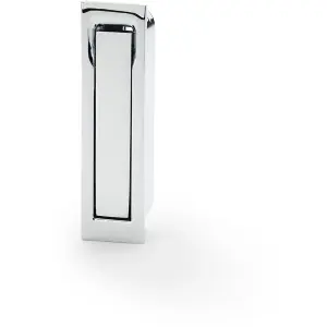 Flush Sliding Pocket Door Pull Handle - Polished Chrome 70mm x 19mm Finger Edge