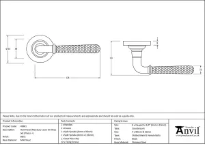 From The Anvil Black Hammered Newbury Lever on Rose Set (Plain) - Unsprung