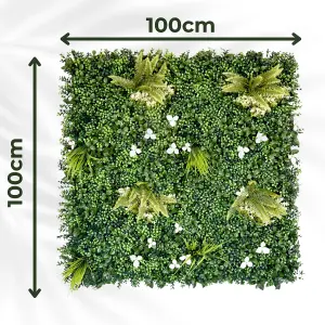 Artificial Plant Flower Living Wall Panels Realistic - Cliff Side - Indoor / Outdoor - 1m x 1m - Home, Garden, Office