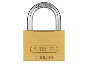 ABUS Mechanical 55/60Mm Brass Padlock Carded