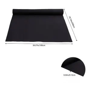 1 Roll Black Rubber Roofing EPDM Membrane Waterproof Underlayment 2x1m Sheet for Flat Roofs