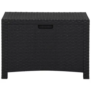 Berkfield Garden Storage Box 60x54x41 cm PP Rattan Graphite