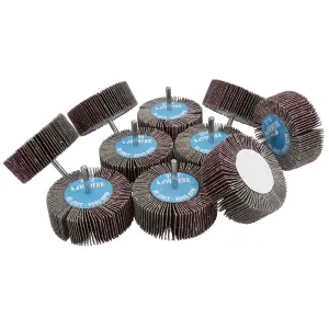 Flap Wheel Disc Shaft Mounted Abrasive Sanding Drill 80mm 80Grit 10PK