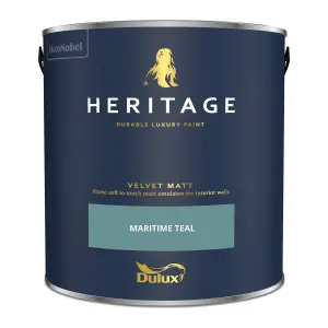 Dulux Trade Heritage Maritime Teal Velvet matt Wall paint, 2.5L