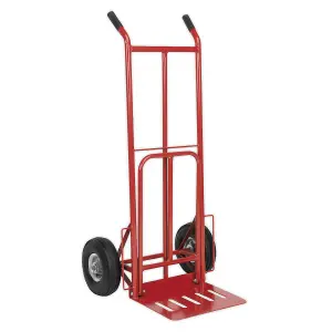 Sealey Folding Sack Truck With Pneumatic Tyres 250kg Capacity Red CST990