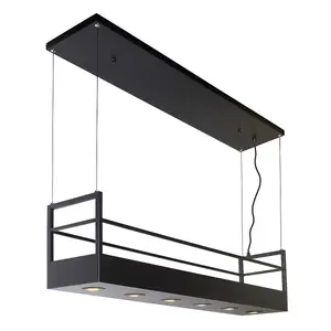 Lucide Miravelle Cottage Bar Pendant Light - 6xGU10 - Black