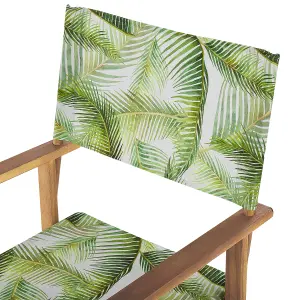 Set of 2 Garden Chairs CINE Acacia Wood Light Green