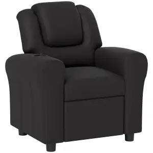 HOMCOM Kids Recliner Chair with Adjustable Backrest & Footrest, Black