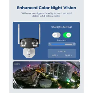 Reolink 4K Duo 2 WiFi 180 degree view, Advanced AI detection, Spotlight Colour night vision Smart Cam + 64GB MicroSD card