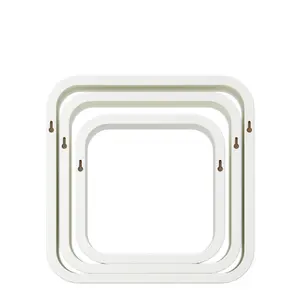 GoodHome Cusko White Cube shelf (L)32.5cm x (D)15.5cm, Set of 3