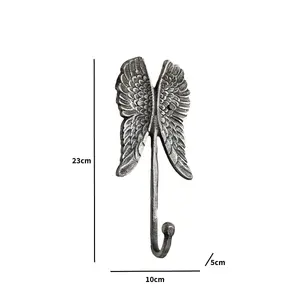 Melody Maison Antique Silver Angel Wings Wall Hook