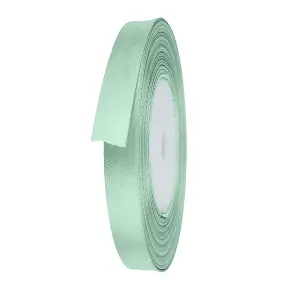 6mm Pastel Green Double Sided Satin Polyester Ribbon Roll, 25 metres